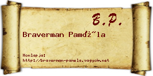 Braverman Paméla névjegykártya